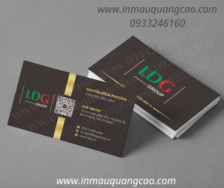 In card visit giá rẻ Bình Dương - mẫu card visit màu đen